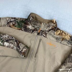 RealTree Habit Camo Hunting Jacket Full Zip Tan fleece lined Men’s Large